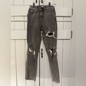 PacSun Charcoal Distressed Skinny Jeans